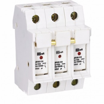Держатель предохранителей SCHNEIDER ELECTRIC DEKRAFT типа C10 со светодиодной индикацией 3P Держатель предохранителей SCHNEIDER ELECTRIC DEKRAFT типа C10 со светодиодной индикацией 3P