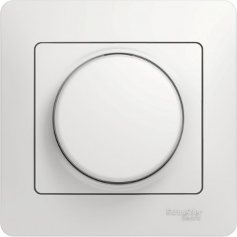 Светорегулятор (диммер) SCHNEIDER ELECTRIC GLOSSA, поворотный, 300Вт, в сборе, белый