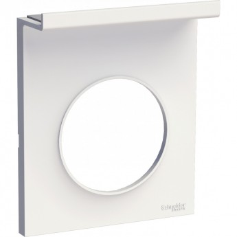 Рамка SCHNEIDER ELECTRIC ODACE с подставкой для моб. телеф., 1-постовая, для мех-ма бел. цв., белый