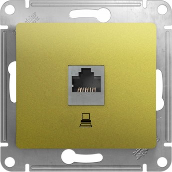 Розетка компьютерная SCHNEIDER ELECTRIC GLOSSA RJ45, кат.5E, механизм, ФИСТАШКОВЫЙ