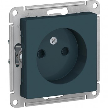 Розетка SCHNEIDER ELECTRIC ATLASDESIGN без заземления, со шторками, механизм, изумруд
