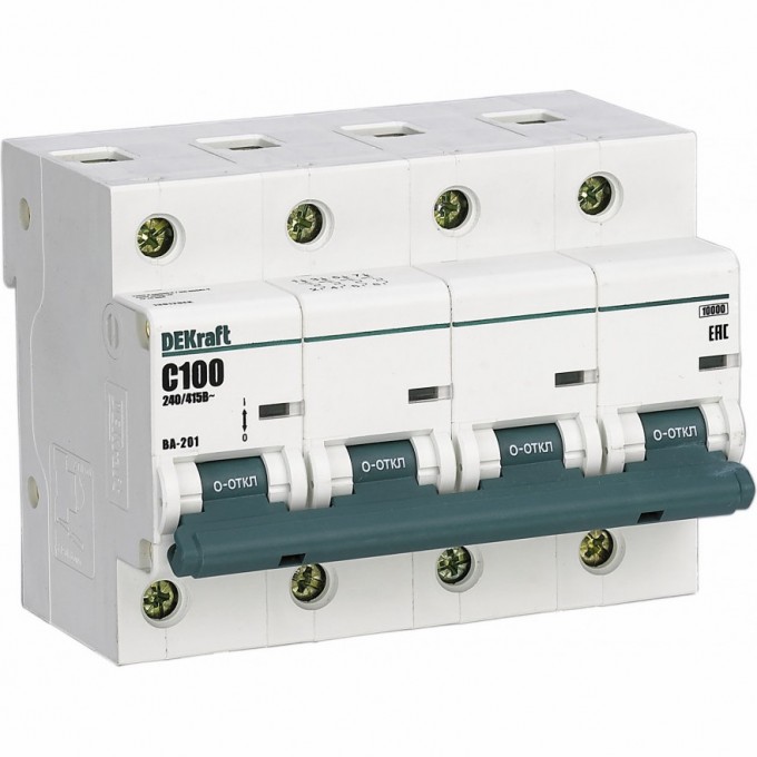 Автоматический выключатель SCHNEIDER ELECTRIC DEKRAFT 4Р 125А х-ка С ВА-201 10кА 13028DEK Автоматический выключатель SCHNEIDER ELECTRIC DEKRAFT 4Р 125А х-ка С ВА-201 10кА 13028DEK