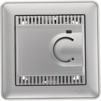 Термостат электронный теплого пола SCHNEIDER ELECTRIC W59 с датчиком,от+5до+50°C,10A, в сборе,МАТ.ХРОМ