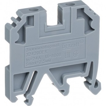 Зажим наборный SCHNEIDER ELECTRIC DEKRAFT 24А 2,5мм2 серый ЗН-101